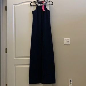 Lilly Pulitzer Shawn Maxi Dress XXS NWT True Navy